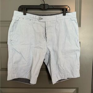 Ted Baker Light Blue Men's Flat Front Shorts